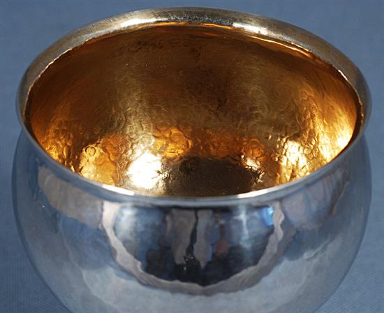 A good Edwardian Arts & Crafts silver goblet, by Omar Ramsden & Alwyn Carr, Height 5 ½”/137mm Weight 5.1oz/146grms